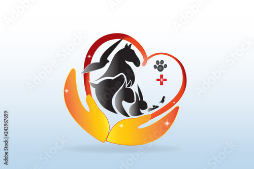 Logo Domestic pets veterinary business card