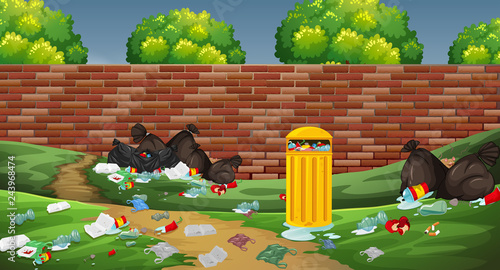 Litter in the park