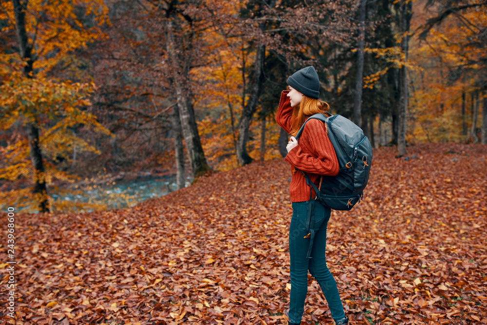 woman in the forest nature autumn woman in the forest nature autumn