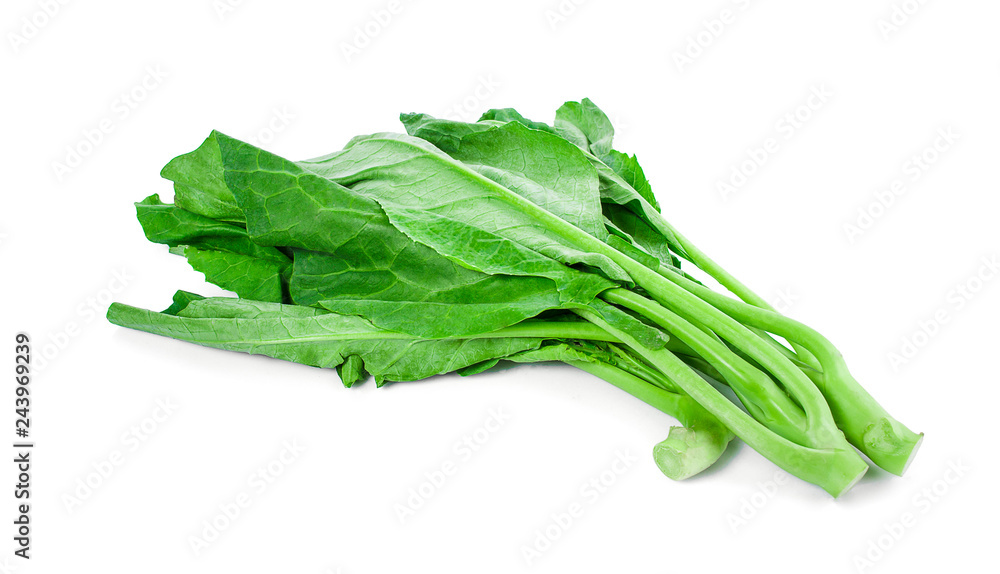 Chinese kale isolated on white background Chinese kale isolated on white background