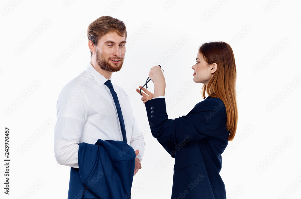 business colleagues on an isolated background business colleagues on an isolated background
