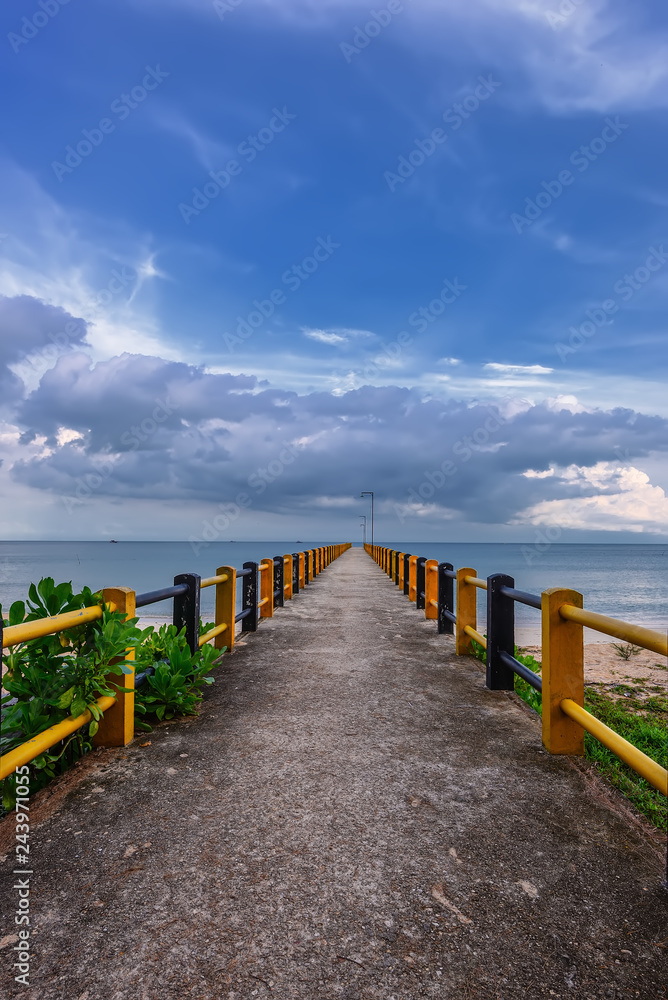 Blue sky panorama at bintan island indonesia