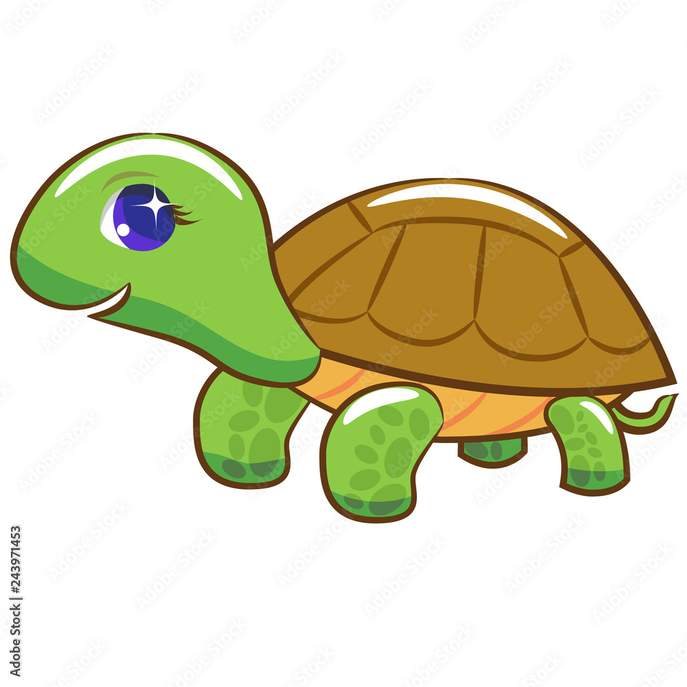 Turtle cartoon clipart Stock Vector | Adobe Stock