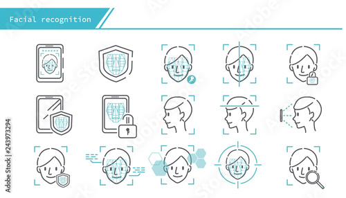 face recognition icon concept