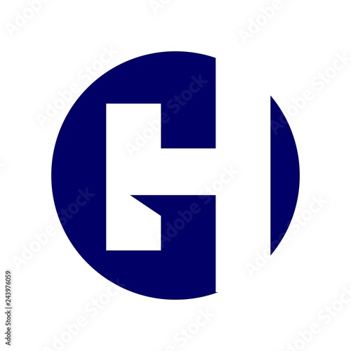 letter H vector logo.