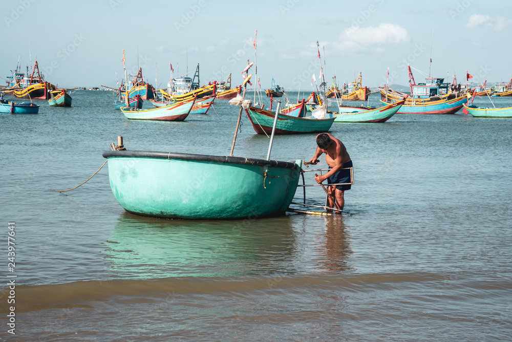 Fototapeta premium Vietnam, Mui Ne fishing village