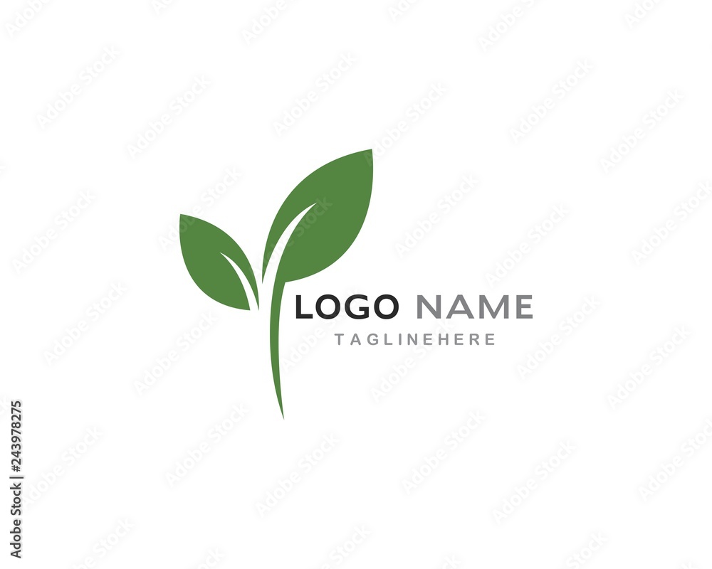 green leaf ecology logo vector green leaf ecology logo vector