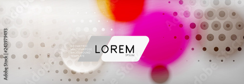 Background abstract - blurred dotted color circle shape, techno bubbles