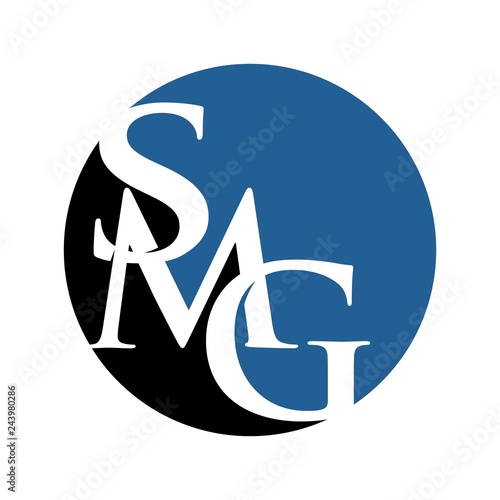 letter S M G vector logo. photo