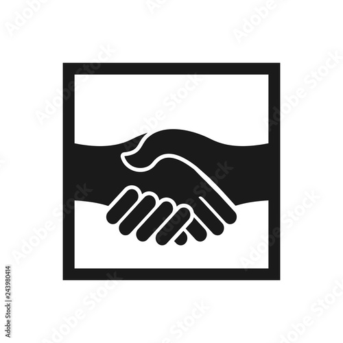 shakehand vector logo. agreement symbol.