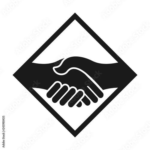 shakehand vector logo. agreement symbol.