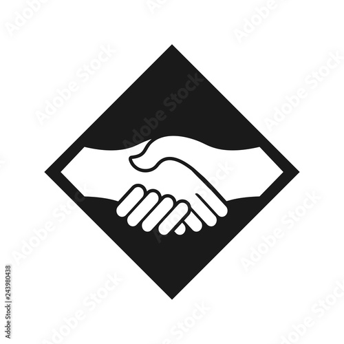 shakehand vector logo. agreement symbol.