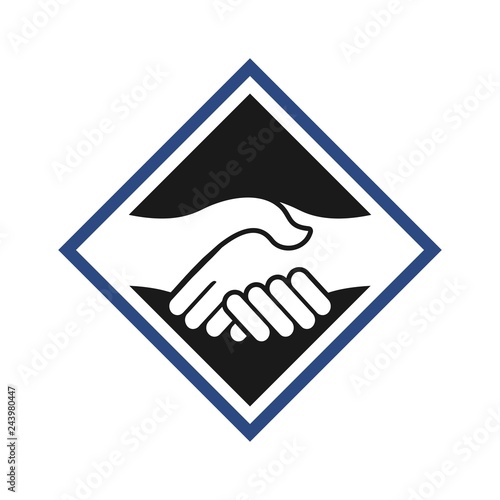 shakehand vector logo. agreement symbol.