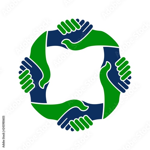 shakehand vector logo. agreement symbol.