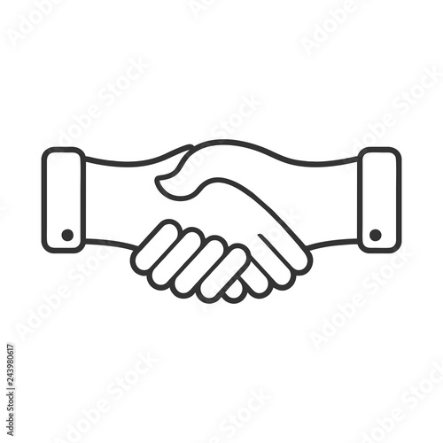 shakehand vector logo. agreement symbol.