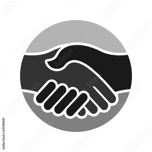 shakehand vector logo. agreement symbol.