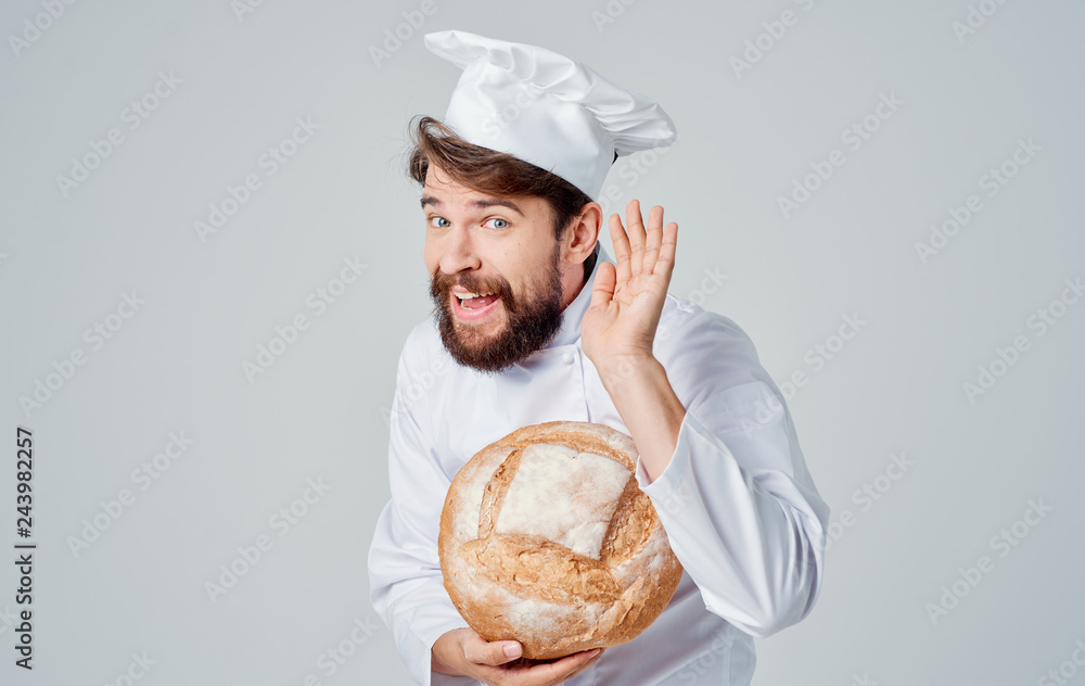 baker with loaf