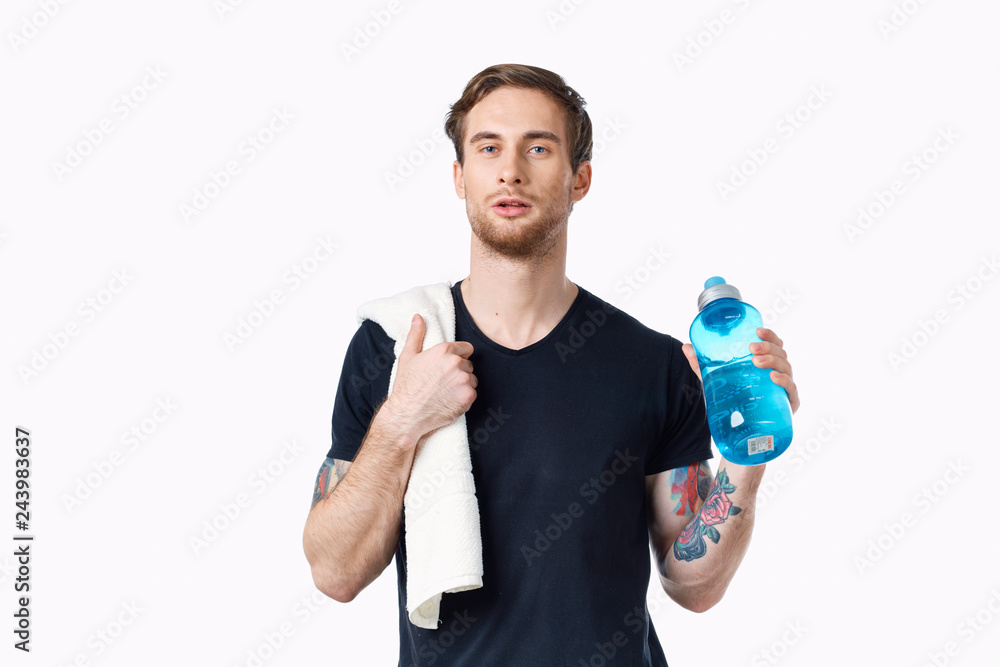 athlete towel with water sports athlete towel with water sports