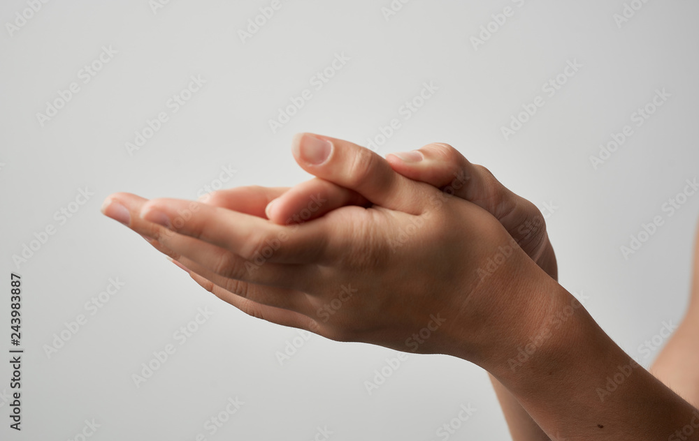 hand isolated on white background hand isolated on white background
