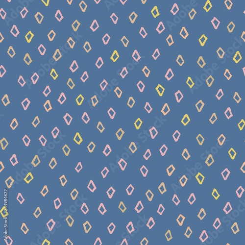 abstract pattern with  hand drawn rhombus