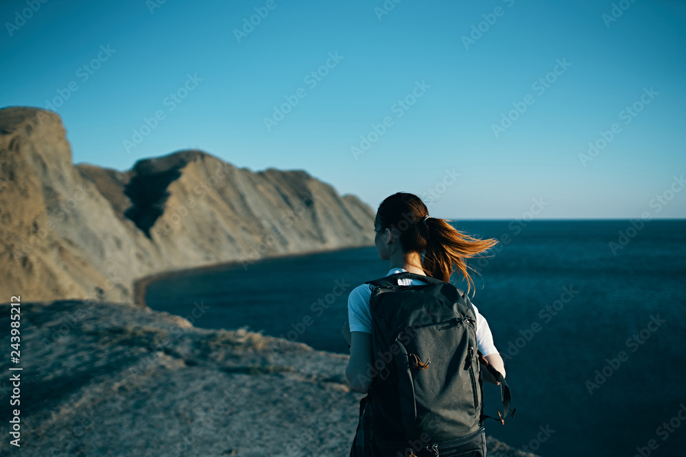 woman in sea hike