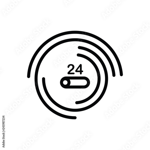 Black line icon for Progress