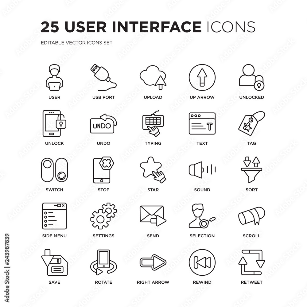Tags categorias - Ícones Interface do usuário e gestos
