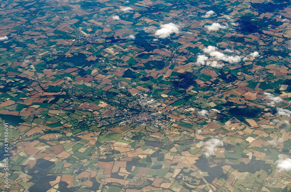 Châtillon-sur-Chalaronne, aerial view