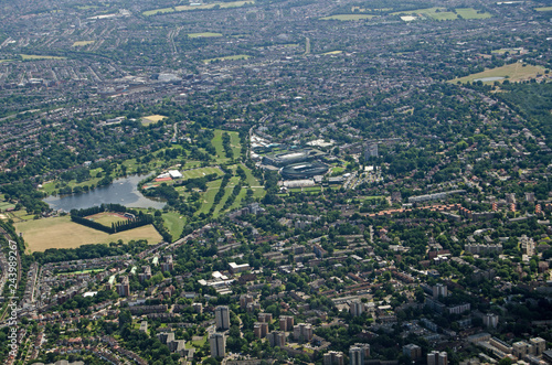 Aerial view of All England Lawn Tennis Club, Wimbledon