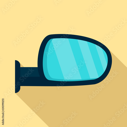 Car door mirror icon. Flat illustration of car door mirror vector icon for web design