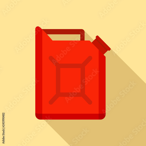 Car fuel canister icon. Flat illustration of car fuel canister vector icon for web design