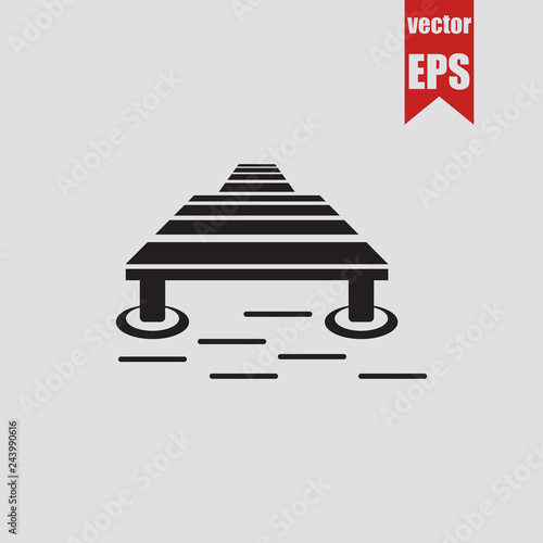 Fisherman`s bridge icon.Vector illustration.