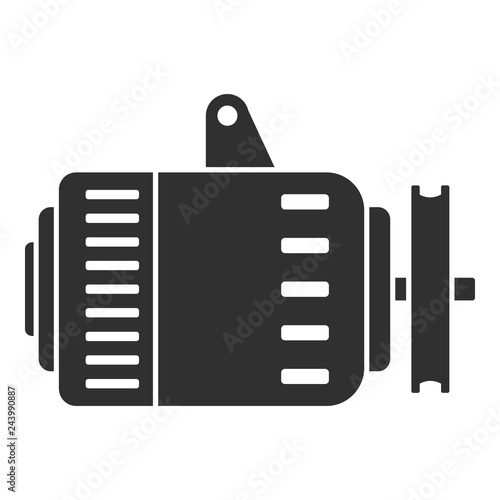 Car alternator icon. Simple illustration of car alternator vector icon for web design isolated on white background