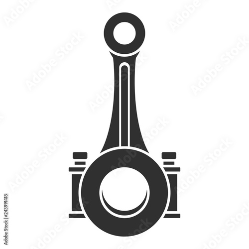 Piston connecting rod shaft icon. Simple illustration of piston connecting rod shaft vector icon for web design isolated on white background