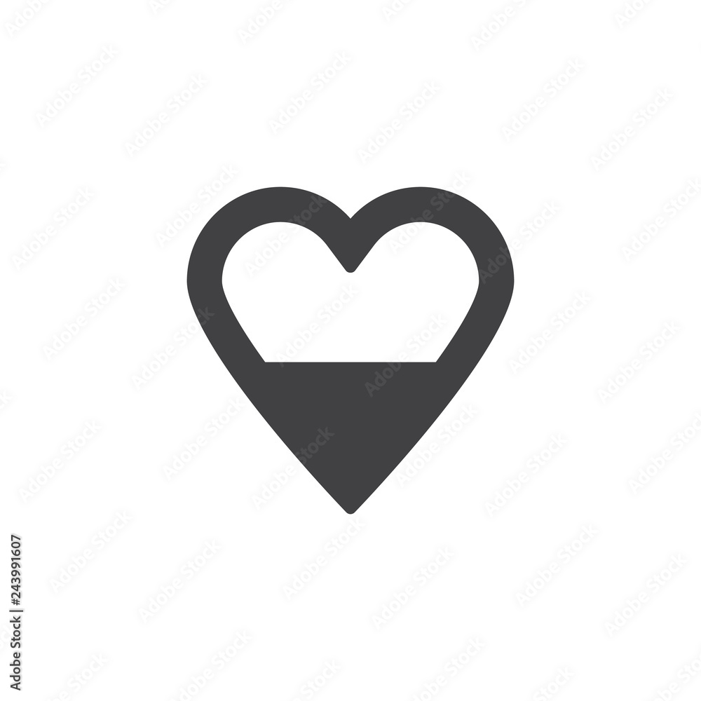 Love heart energy vector icon. filled flat sign for mobile concept and web design. Heart love level simple solid icon. Symbol, logo illustration. Pixel perfect vector graphics