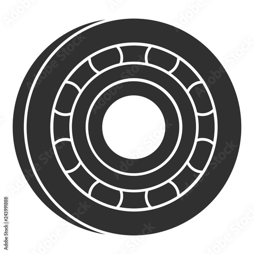 Metal bearing icon. Simple illustration of metal bearing vector icon for web design isolated on white background
