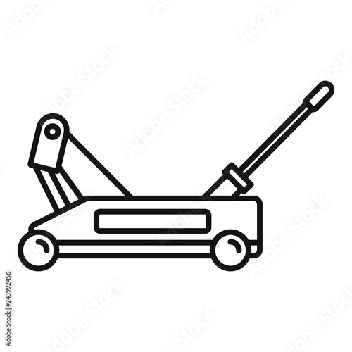 Car wheel jack icon. Outline car wheel jack vector icon for web design isolated on white background