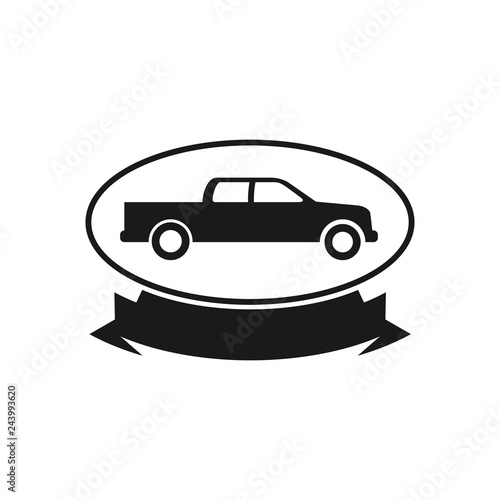 pic up truck vector logo