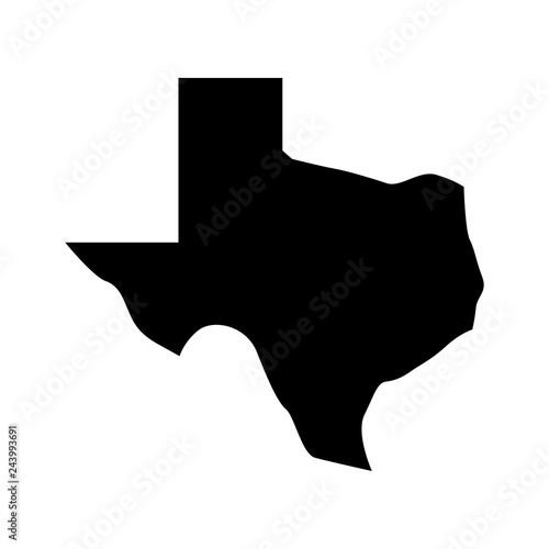 texas map vector logo.