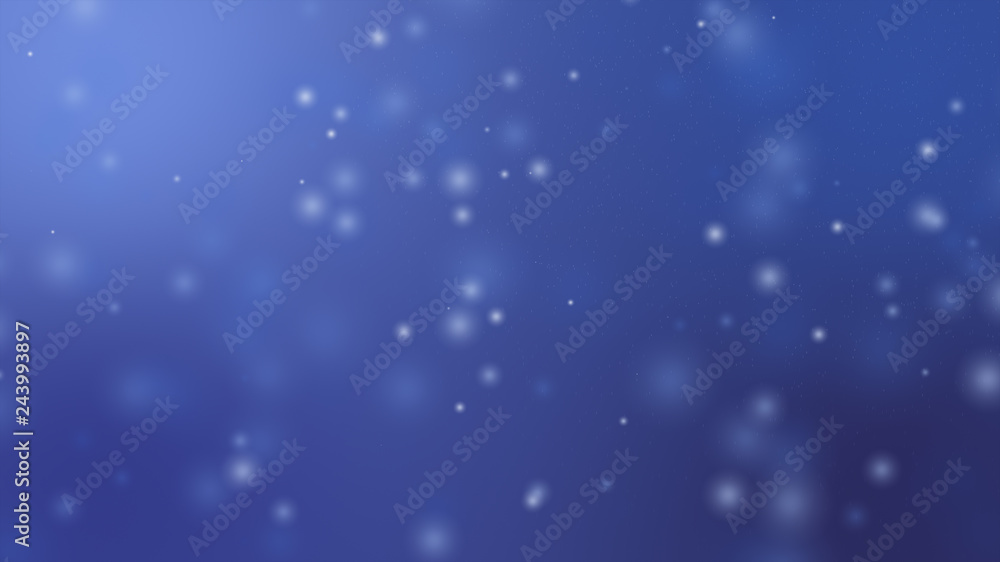 Blue background, digital signature with wave particles, sparkle, veil and space with depth of field. The particles are blue light lines.