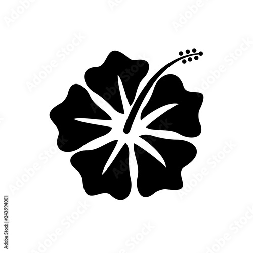 hibiscus flower vector logo