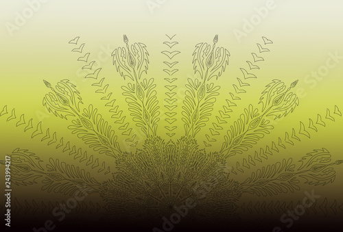 abstract background with grass and rays