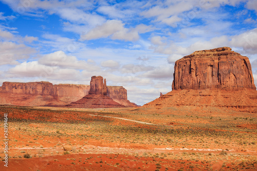 Panorama with famous Buttes of Monument Valley from Arizona  USA.