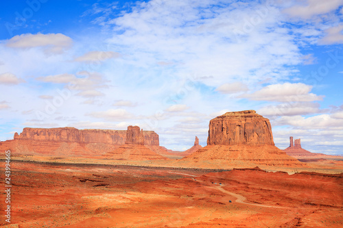 Panorama with famous Buttes of Monument Valley from Arizona  USA.