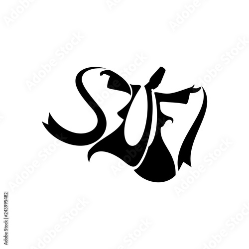sufi dance vector logo