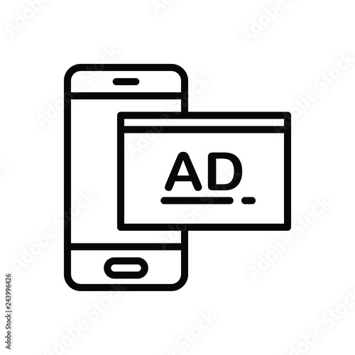 Black line icon for Sponsored