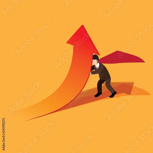 super business man make profit