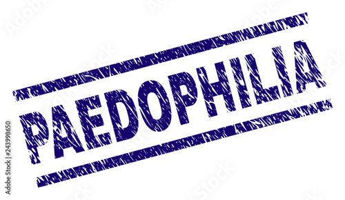 Bilde på lerret PAEDOPHILIA seal print with distress style