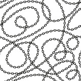 Black and white chains vector seamless pattern