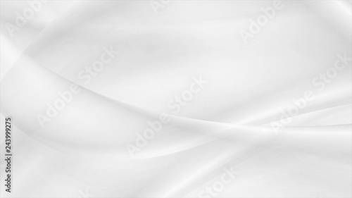 Abstract grey white smooth waves background